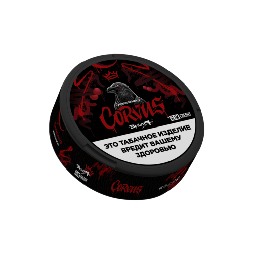 Табак жевательный Corvus Cherry (Корвус Черри) с ароматом «Вишня» в порционных пакетиках Slim