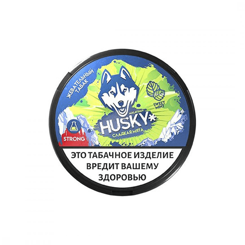 Жевательный табак «HUSKY ХАСКИ» SLIM MINT (Мята) STRONG 10 г.