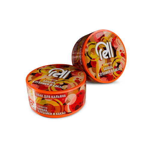 Табак для кальяна RELL с ароматом Банана, клубники и какао (25г.)